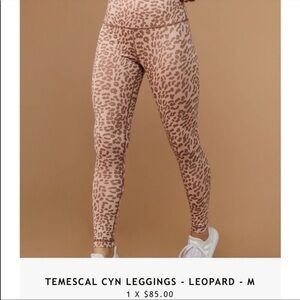 Tan + lines by Sivan Alya temescal canyon leggings leopard print size small